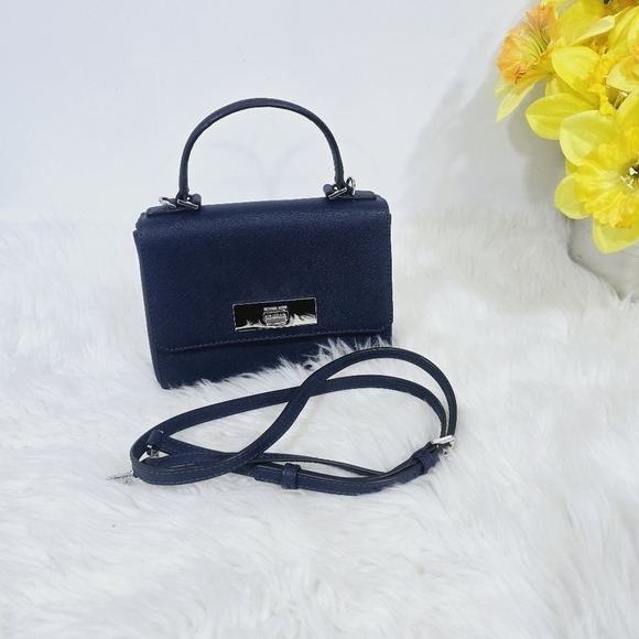 Michael kors callie navy crossbody bag - Picture 1 of 17